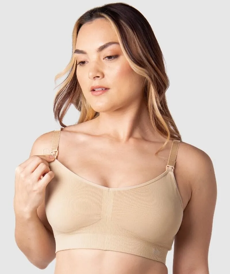 Hotmilk My Necessity Seamless Regular Fit Maternity & Nursing Wire-Free Bra - Frappe