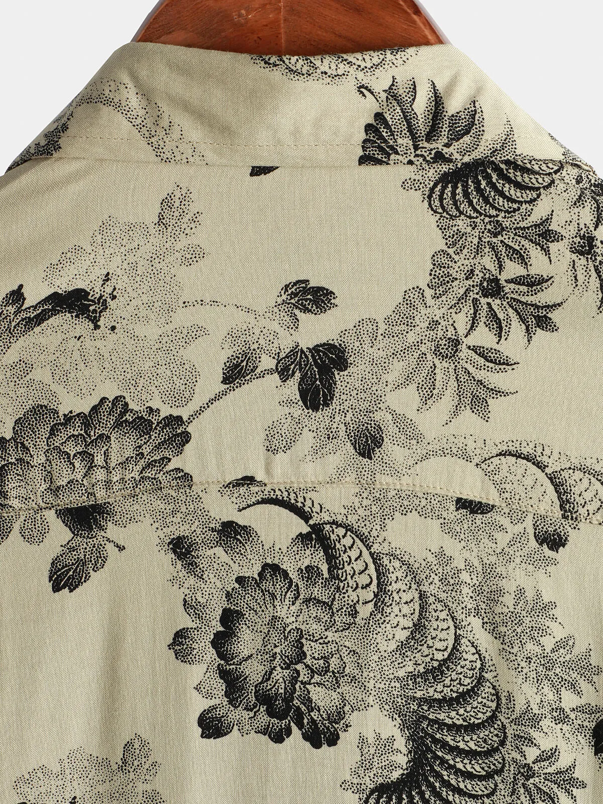 Men's Holiday Floral Print Short Sleeve Hawaiian Shirt