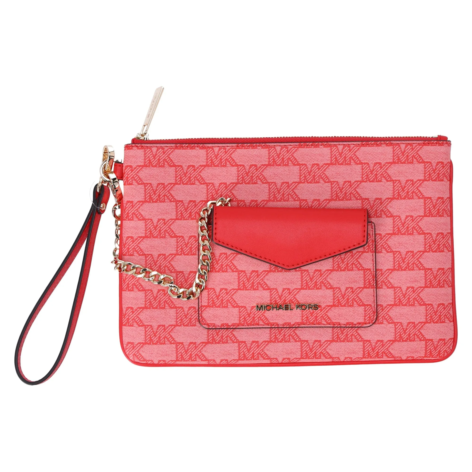 Michael Kors JetSet Large 2In1 CardCase Wristlet Clutch DarkSangria