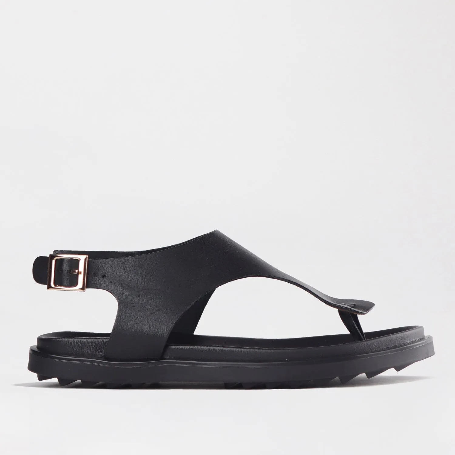 Toe Thong Sandal in Black - 12692