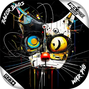 War Pig | Cat Abstract | ACL PRO Razor Cornhole Bags